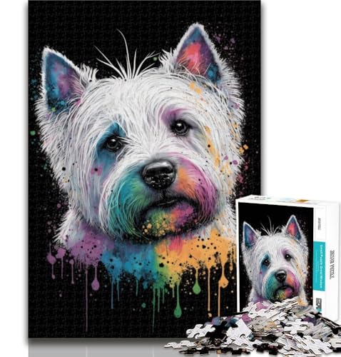 Teenager-Puzzle, farbige Shih Tzu-Puzzles mit 1000 Teilen für Teenager, ganze Familie ab 14 Jahren, 26x38cm von GOIUYTGM