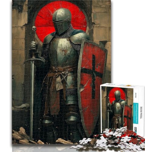 Teenager-Puzzle, mittelalterliche Ritter, 1000 Teile, für Erwachsene, anspruchsvolles Spiel und Familienspiel, Wichtelgeschenke, 26x38cm von GOIUYTGM