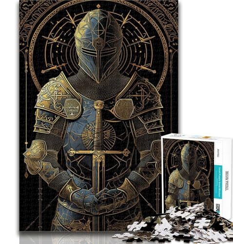 Teenager-Puzzle, mittelalterliche Ritter, 1000 Teile, für Erwachsene, anspruchsvolles Spiel und Familienspiel, Wichtelgeschenke, 26x38cm von GOIUYTGM