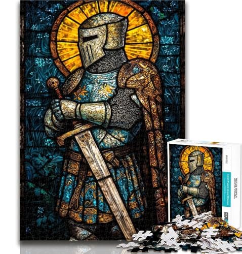 Teenager-Puzzle, mittelalterliche Ritter, 1000 Teile, für Erwachsene, anspruchsvolles Spiel und Familienspiel, Wichtelgeschenke, 50x75cm von GOIUYTGM