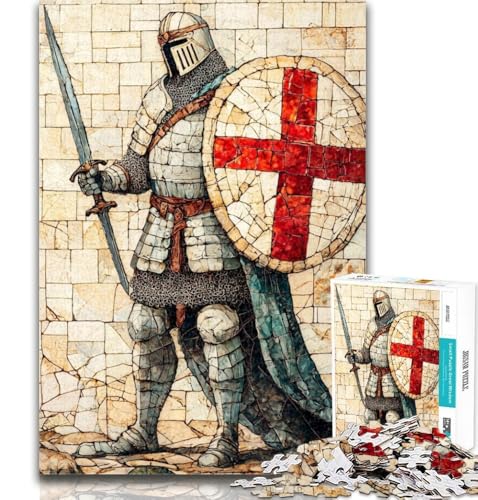 Teenager-Puzzle, mittelalterliche Ritter, 1000 Teile, für Teenager, Spielzeug, Lernspiele, Stressabbau, tolle Geschenke und Spielzeuge, 26x38cm von GOIUYTGM