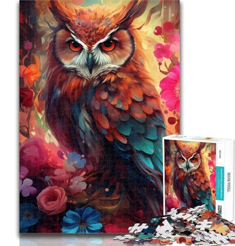Teenager-Puzzle, schöne Eulen-Puzzles, 1000 Teile für Erwachsene, Spielzeug, Lernspiele, Stressabbau, tolle Geschenke und Spielzeuge, 50x75cm von GOIUYTGM
