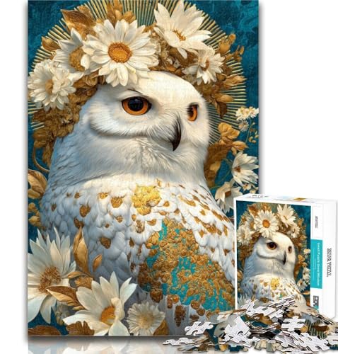 Teenager-Puzzle, weiße Eule, 1000 Teile, für Teenager, Spielzeug, Lernspiele, Stressabbau, tolle Geschenke und Spielzeuge, 26x38cm Teenager-Puzzle, weiße Eule, 1000 Teile, für Teenager, Spielzeug, Lernspiele, Stressabbau, tolle Geschenke und Spielzeuge, 26x38cm von GOIUYTGM