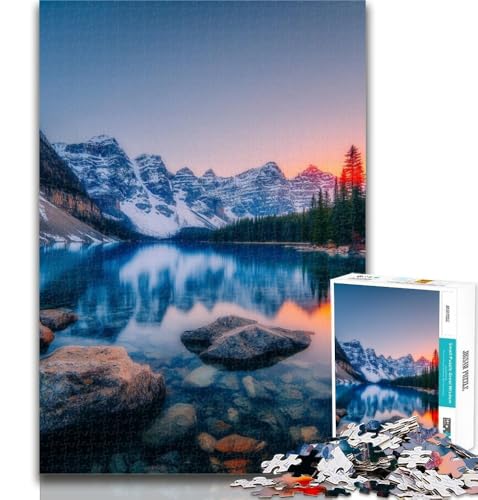Teenager-Puzzle, wunderschöne Berge und Seen, 1000 Teile, für Teenager, Stressabbau, Urlaub zu Hause, Zeit totschlagen, lustiges Geschenk, 26x38cm von GOIUYTGM