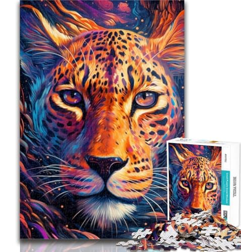 Teenager-Puzzle Afrikanischer Leopard, 1000 Teile, Puzzle für Erwachsene und Jugendliche, Lernspielzeug, ganze Familie, 75x50cm von GOIUYTGM