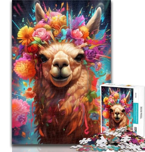 Teenager-Puzzle Alpaka, 1000 Teile, Puzzle für Erwachsene und Jugendliche, Lernspielzeug, ganze Familie, 26x38cm von GOIUYTGM