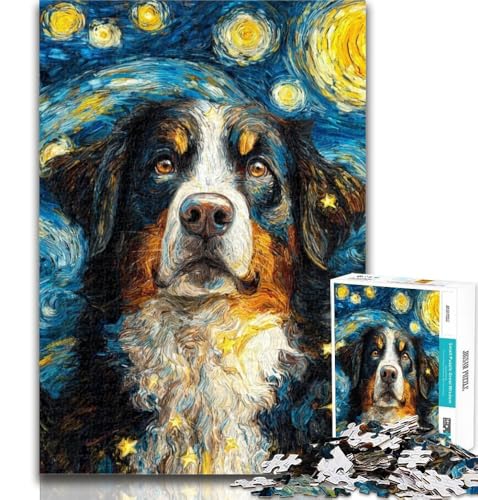 Teenager-Puzzle Berner Sennenhund, 1000 Teile, für Erwachsene, anspruchsvolles Spiel und Familienspiel, Wichtelgeschenke, 26x38cm von GOIUYTGM