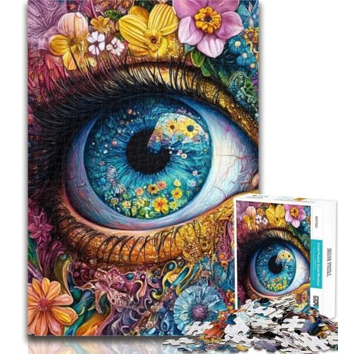 Teenager-Puzzle Blumenaugen-Puzzle 1000 Teile für Erwachsene, Spielzeug, Lernspiele, Stressabbau, tolle Geschenke und Spielzeuge, 26x38cm von GOIUYTGM