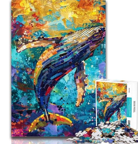 Teenager-Puzzle Buckelwal-Puzzle für Erwachsene 1000 Teile, pädagogisches Spielzeug zum Stressabbau, tolle Geschenke und Spielzeuge, 26x38cm von GOIUYTGM