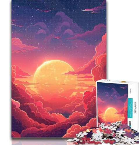 Teenager-Puzzle Bunte Wolken für Erwachsene, 1000 Teile, ganze Familie ab 14 Jahren, 50x75cm von GOIUYTGM