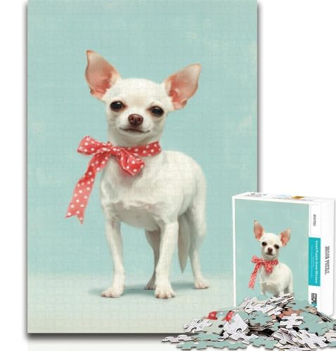 Teenager-Puzzle Chihuahua-Puzzles 1000 Teile für Erwachsene, Spielzeug, Lernspiele, Stressabbau, tolle Geschenke und Spielzeuge, 50x75cm von GOIUYTGM