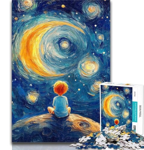 Teenager-Puzzle Der kleine Prinz des Nachthimmels, 1000 Teile, Puzzle für Erwachsene und Jugendliche, Lernspiel für Geburtstag, Weihnachten, ab 14 Jahren, 26x38cm von GOIUYTGM