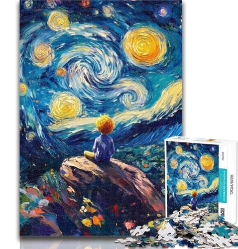 Teenager-Puzzle Der kleine Prinz des Nachthimmels 1000 Teile Puzzle für Erwachsene, anspruchsvolles Spiel und Familienspiel, Wichtelgeschenke, 50x75cm von GOIUYTGM