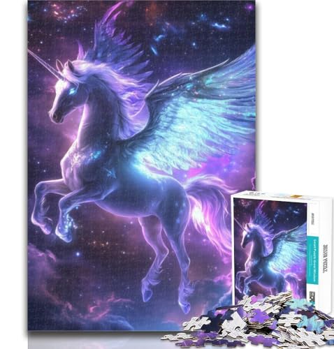 Teenager-Puzzle Einhorn des Universums für Erwachsene, 1000 Teile, ganze Familie ab 14 Jahren, 26x38cm von GOIUYTGM