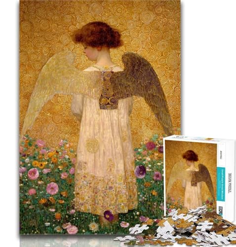 Teenager-Puzzle Goldener Engel, 1000 Teile, Puzzle für Erwachsene und Jugendliche, Spielzeug, Lernspiele, Stressabbau, tolle Geschenke und Spielzeuge, 50x75cm von GOIUYTGM