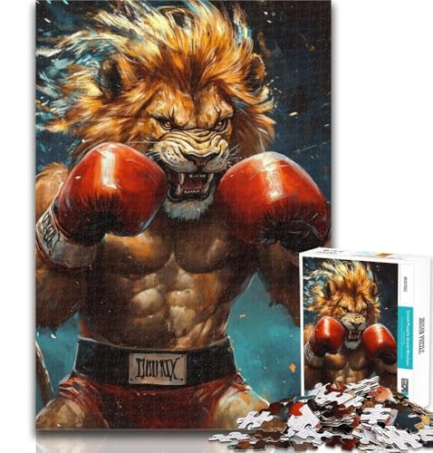 Teenager-Puzzle Löwe-Boxer, Puzzle für Erwachsene, 1000 Teile, schwierig, Lernspielzeug, Familienspiele, Geburtstagsgeschenk, Geschenke, 26x38cm Teenager-Puzzle Löwe-Boxer, Puzzle für Erwachsene, 1000 Teile, schwierig, Lernspielzeug, Familienspiele, Geburtstagsgeschenk, Geschenke, 26x38cm von GOIUYTGM