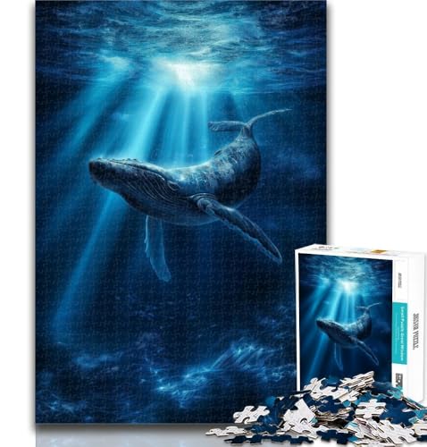 Teenager-Puzzle Magischer Wal, 1000 Teile, für Erwachsene, Spielzeug, Lernspiele, Stressabbau, tolle Geschenke und Spielzeuge, 26x38cm Teenager-Puzzle Magischer Wal, 1000 Teile, für Erwachsene, Spielzeug, Lernspiele, Stressabbau, tolle Geschenke und Spielzeuge, 26x38cm von GOIUYTGM
