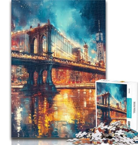 Teenager-Puzzle Manhattan Bridge, 1000 Teile, ganze Familie, für Kinder ab 14 Jahren, 26x38cm Teenager-Puzzle Manhattan Bridge, 1000 Teile, ganze Familie, für Kinder ab 14 Jahren, 26x38cm von GOIUYTGM