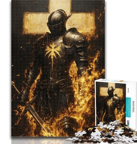 Teenager-Puzzle Mittelalterliche Ritter für Erwachsene, 1000 Teile, ganze Familie ab 14 Jahren, 50x75cm von GOIUYTGM