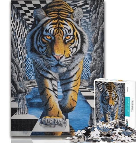 Teenager-Puzzle Psychedelic Tiger für Erwachsene, 1000 Teile, ganze Familie ab 14 Jahren, 50x75cm Teenager-Puzzle Psychedelic Tiger für Erwachsene, 1000 Teile, ganze Familie ab 14 Jahren, 50x75cm von GOIUYTGM