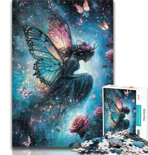 Teenager-Puzzle Schmetterlingsmädchen Puzzle für Erwachsene 1000 Teile, pädagogisches Spielzeug zum Stressabbau, tolle Geschenke und Spielzeuge, 50x75cm von GOIUYTGM