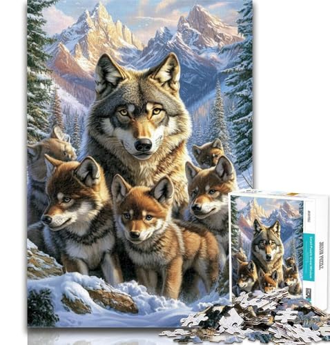 Teenager-Puzzle Schneewolf 1000 Teile Puzzle, für Kinder ab 14 Jahren, ganze Familie, 26x38cm Teenager-Puzzle Schneewolf 1000 Teile Puzzle, für Kinder ab 14 Jahren, ganze Familie, 26x38cm von GOIUYTGM
