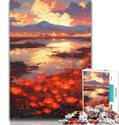 Teenager-Puzzle Sonnenuntergang Puzzle für Teenager 1000 Teile, Denkspiel Wanddekoration Einzigartige Geburtstags 50x75cm von GOIUYTGM