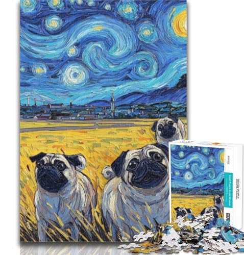 Teenager-Puzzle Stare unter dem Nachthimmel, 1000 Teile, für Erwachsene, anspruchsvolles Spiel und Familienspiel, Wichtelgeschenke, 50x75cm von GOIUYTGM