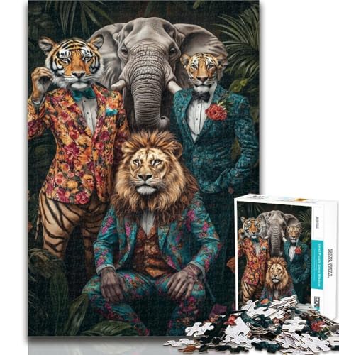 Teenager-Puzzle Tierfamilie Puzzle für Erwachsene 1000 Teile, pädagogisches Spielzeug zum Stressabbau, tolle Geschenke und Spielzeuge, 26x38cm von GOIUYTGM