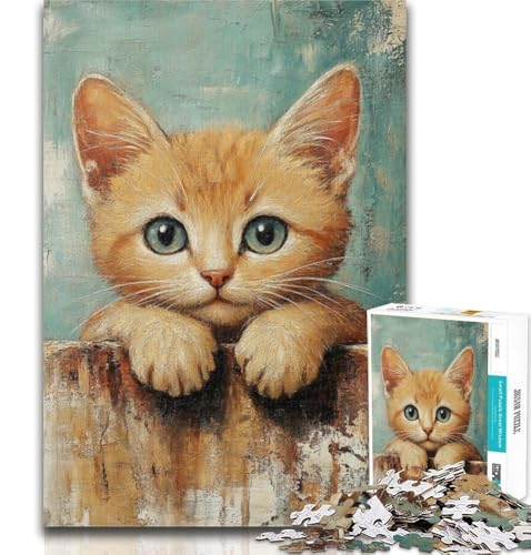 Teenager-Puzzle mit Kätzchen, 1000 Teile, ganze Familie, für Erwachsene ab 14 Jahren, 26x38cm Teenager-Puzzle mit Kätzchen, 1000 Teile, ganze Familie, für Erwachsene ab 14 Jahren, 26x38cm von GOIUYTGM