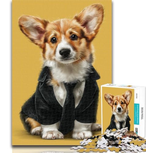 Teenager-Puzzleanzug Corgi-Puzzles 1000 Teile für Erwachsene, Spielzeug, Lernspiele, Stressabbau, tolle Geschenke und Spielzeuge, 26x38cm von GOIUYTGM