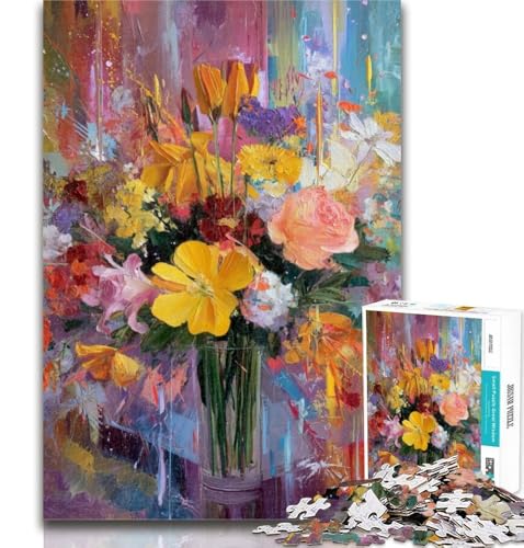 Teenager-Puzzles, Blumen in Einer Vase malen, Puzzles für Erwachsene, 1000 Teile, Dekomprimieren, intellektuelles Lernspielzeug, Wichtelgeschenke, 26x38cm Teenager-Puzzles, Blumen in Einer Vase malen, Puzzles für Erwachsene, 1000 Teile, Dekomprimieren, intellektuelles Lernspielzeug, Wichtelgeschenke, 26x38cm von GOIUYTGM