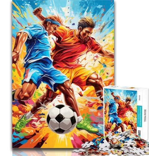 Teenager-Puzzles, Bunte Fußball-Sport-Puzzles für Erwachsene und Jugendliche, Spielzeug, Lernspiele, Stressabbau, Künstlersammlung, bildende Kunst, 50x75cm Teenager-Puzzles, Bunte Fußball-Sport-Puzzles für Erwachsene und Jugendliche, Spielzeug, Lernspiele, Stressabbau, Künstlersammlung, bildende Kunst, 50x75cm von GOIUYTGM