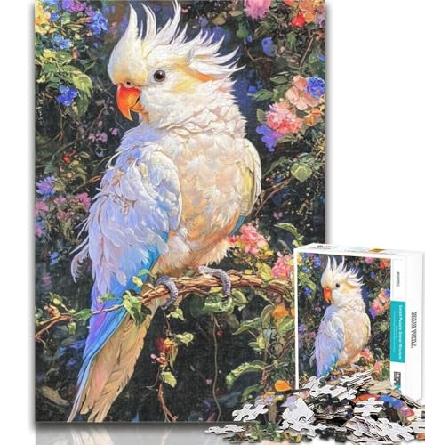 Teenager-Puzzles, Dschungel-weißer Papagei, Puzzle 1000 Teile, für Erwachsene, Geschenke, Lernspielzeug, ganze Familie, 50x75cm Teenager-Puzzles, Dschungel-weißer Papagei, Puzzle 1000 Teile, für Erwachsene, Geschenke, Lernspielzeug, ganze Familie, 50x75cm von GOIUYTGM