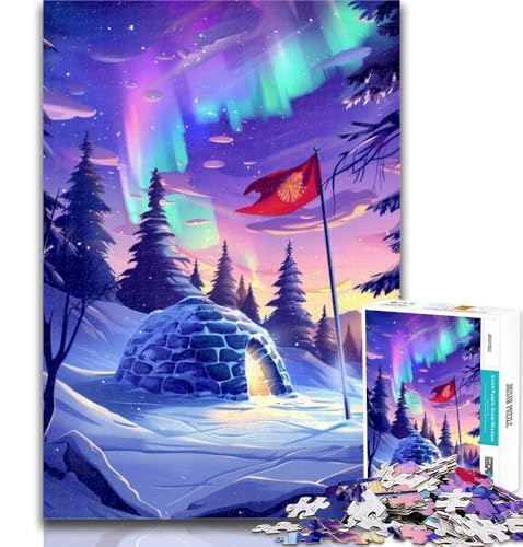 Teenager-Puzzles, Eisschlösser unter der Aurora Borealis, Puzzles für Erwachsene und Teenager, Spielzeug, Lernspiele, Stressabbau, Künstlersammlung, Bildende Kunst, 50x75cm Teenager-Puzzles, Eisschlösser unter der Aurora Borealis, Puzzles für Erwachsene und Teenager, Spielzeug, Lernspiele, Stressabbau, Künstlersammlung, Bildende Kunst, 50x75cm von GOIUYTGM