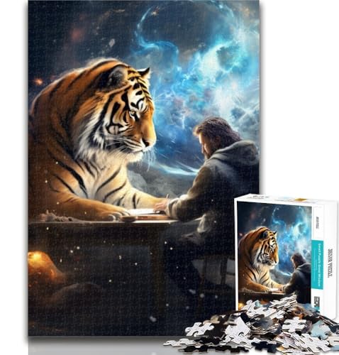 Teenager-Puzzles, Galaxy Tiger Piano, 1000-teiliges Puzzle für Teenager-Geschenke, einzigartige Geburtstags- und Geschenke für 14-Jährige, 50x75cm von GOIUYTGM