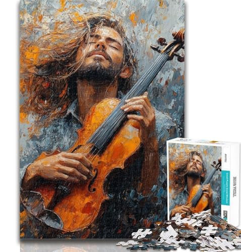 Teenager-Puzzles, Gitarre Spielen, 1000-teiliges Puzzle für Teenager, Spielzeug, Lernspiele, stressabbauende Wanddekoration, 26x38cm von GOIUYTGM