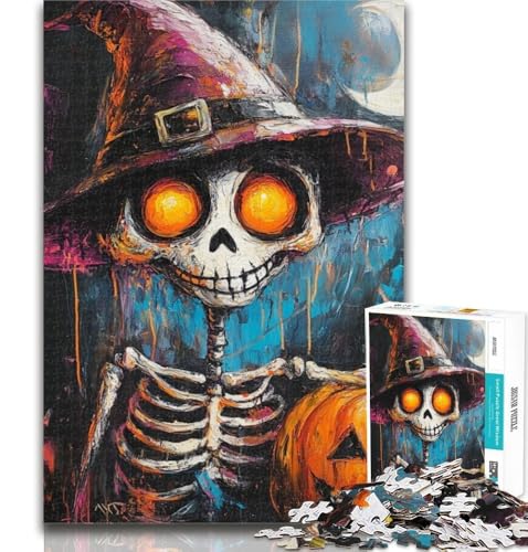 Teenager-Puzzles, Halloween-Skelett-Puzzles, 1000 Teile, für Teenager, ganze Familie, für Kinder ab 14 Jahren, 50x75cm Teenager-Puzzles, Halloween-Skelett-Puzzles, 1000 Teile, für Teenager, ganze Familie, für Kinder ab 14 Jahren, 50x75cm von GOIUYTGM