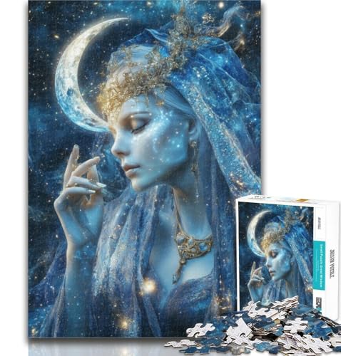 Teenager-Puzzles, Mondgöttin, 1000 Teile, Puzzle für Erwachsene und Jugendliche, als Lernspiel, Herausforderungsspielzeug, einzigartige Heimdekoration und Geschenke, 26x38cm Teenager-Puzzles, Mondgöttin, 1000 Teile, Puzzle für Erwachsene und Jugendliche, als Lernspiel, Herausforderungsspielzeug, einzigartige Heimdekoration und Geschenke, 26x38cm von GOIUYTGM