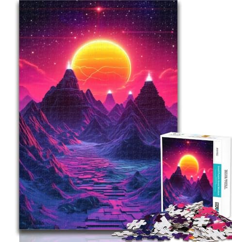 Teenager-Puzzles, Neon-Berg-Puzzles für Erwachsene und Jugendliche, Spielzeug, Lernspiele, Stressabbau, einzigartige Heimdekoration und Geschenke, 26x38cm Teenager-Puzzles, Neon-Berg-Puzzles für Erwachsene und Jugendliche, Spielzeug, Lernspiele, Stressabbau, einzigartige Heimdekoration und Geschenke, 26x38cm von GOIUYTGM
