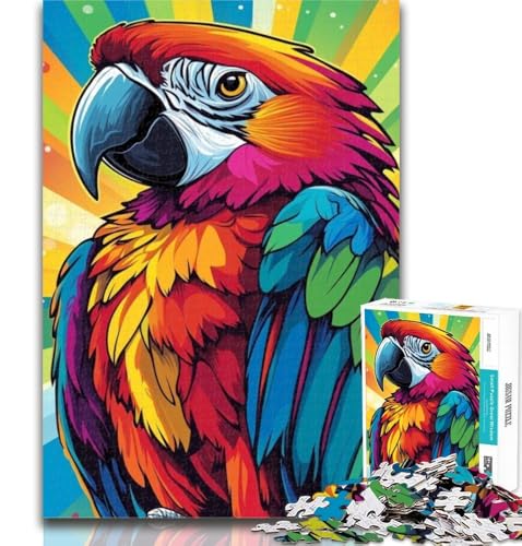 Teenager-Puzzles, Papagei, 1000-teiliges Puzzle für Erwachsene und Teenager, Holzkohlekunst, Staycation, Zeitvertreib für die Heimdekoration, 50x75cm Teenager-Puzzles, Papagei, 1000-teiliges Puzzle für Erwachsene und Teenager, Holzkohlekunst, Staycation, Zeitvertreib für die Heimdekoration, 50x75cm von GOIUYTGM