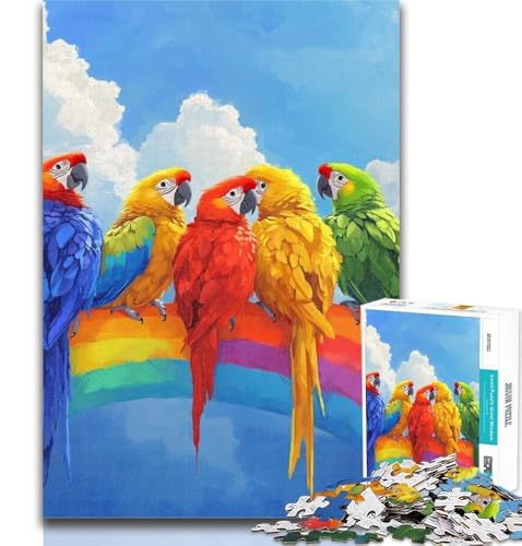 Teenager-Puzzles, Papagei auf dem Regenbogen, 1000-teiliges Puzzle für Erwachsene und Teenager, Holzkohlekunst, Staycation, Zeitvertreib für die Heimdekoration, 50x75cm Teenager-Puzzles, Papagei auf dem Regenbogen, 1000-teiliges Puzzle für Erwachsene und Teenager, Holzkohlekunst, Staycation, Zeitvertreib für die Heimdekoration, 50x75cm von GOIUYTGM