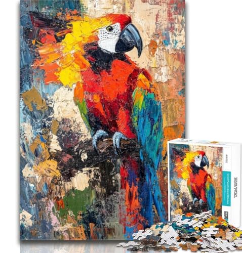 Teenager-Puzzles, Papageien-Ölgemälde, 1000-teiliges Puzzle für Teenager, künstlerische Wanddekoration und Geburtstagsgeschenkidee für Freunde, Home Office, 26x38cm Teenager-Puzzles, Papageien-Ölgemälde, 1000-teiliges Puzzle für Teenager, künstlerische Wanddekoration und Geburtstagsgeschenkidee für Freunde, Home Office, 26x38cm von GOIUYTGM