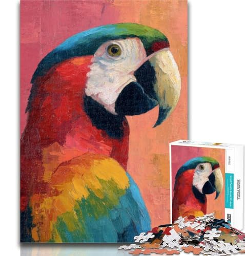 Teenager-Puzzles, Papageien-Ölgemälde, Puzzles 1000 Teile, für Erwachsene, Geschenke, Lernspielzeug, ganze Familie, 50x75cm Teenager-Puzzles, Papageien-Ölgemälde, Puzzles 1000 Teile, für Erwachsene, Geschenke, Lernspielzeug, ganze Familie, 50x75cm von GOIUYTGM