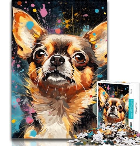 Teenager-Puzzles, künstlerische Chihuahua-Puzzles für Teenager, mit vollständig ineinandergreifenden, zufällig geformten Teilen für Kinder ab 14 Jahren, 50x75cm Teenager-Puzzles, künstlerische Chihuahua-Puzzles für Teenager, mit vollständig ineinandergreifenden, zufällig geformten Teilen für Kinder ab 14 Jahren, 50x75cm von GOIUYTGM