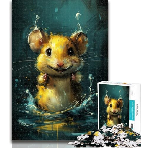 Teenager-Puzzles, süße kleine gelbe Maus, 1000-teiliges Puzzle für Erwachsene und Teenager, anspruchsvolles Spiel und Familienspiel, Wichtelgeschenke, 50x75cm von GOIUYTGM