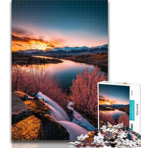 Teenager-Puzzles, wunderschöne Berge und Seen, Puzzle für Teenager, 1000 Teile, Familienspiel, Geburtstagsgeschenke Herausforderung, hoher Schwierigkeitsgrad, 26x38cm von GOIUYTGM