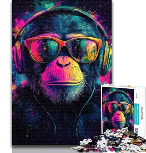 Teenager-Puzzles AFFE, 1000 Teile Puzzle für Erwachsene und Jugendliche, Lernspiel für Geburtstag, Weihnachten, für Kinder ab 14 Jahren, 26x38cm von GOIUYTGM
