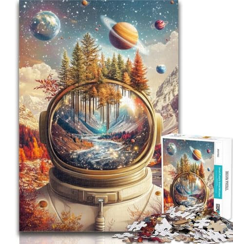 Teenager-Puzzles Astronautenberge 1000 Teile Puzzle für Teenager und Erwachsene, Lernspiele, Heimdekoration, Geschenk für die ganze Familie, 26x38cm von GOIUYTGM