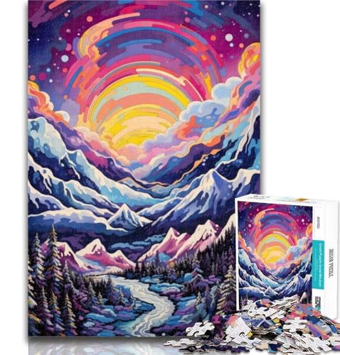 Teenager-Puzzles Berg mit bunten Sternen, 1000 Teile, Puzzle für Teenager und Erwachsene, Lernspiele, Heimdekoration, Geschenk für die ganze Familie, 26x38cm Teenager-Puzzles Berg mit bunten Sternen, 1000 Teile, Puzzle für Teenager und Erwachsene, Lernspiele, Heimdekoration, Geschenk für die ganze Familie, 26x38cm von GOIUYTGM